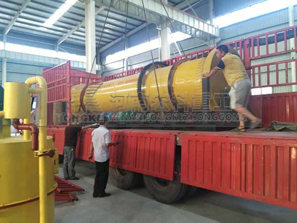 陜西韓城雞2m&times;8m雞糞烘干機發(fā)貨現(xiàn)場